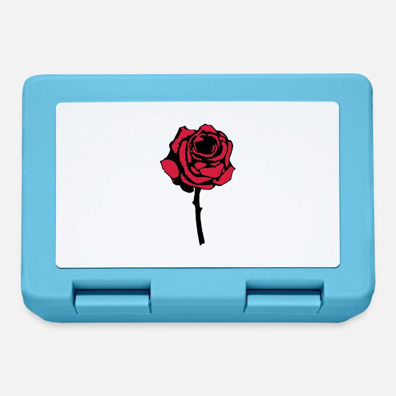 rose - Brotdose - Saphirblau