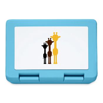 3 Colors Cool Giraffe Outline Shadow Silhouette - Lunchbox - sapphire blue - Front