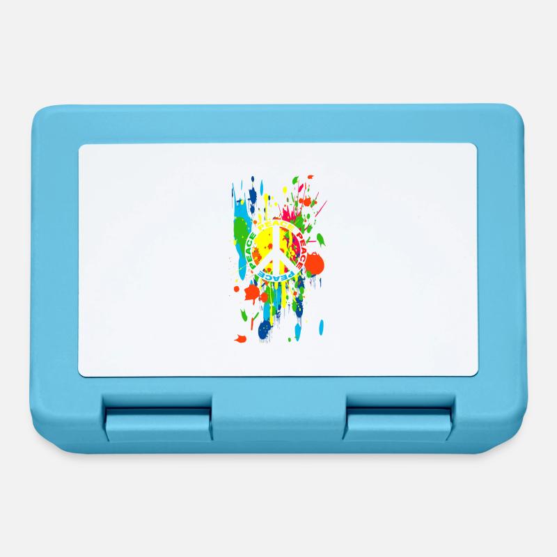 peace symbol 55 - Boîte à goûter - bleu saphir