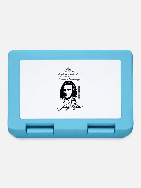 Zitat-Shirt Friedrich Schiller Amt keine Meinung - Brotdose - Saphirblau