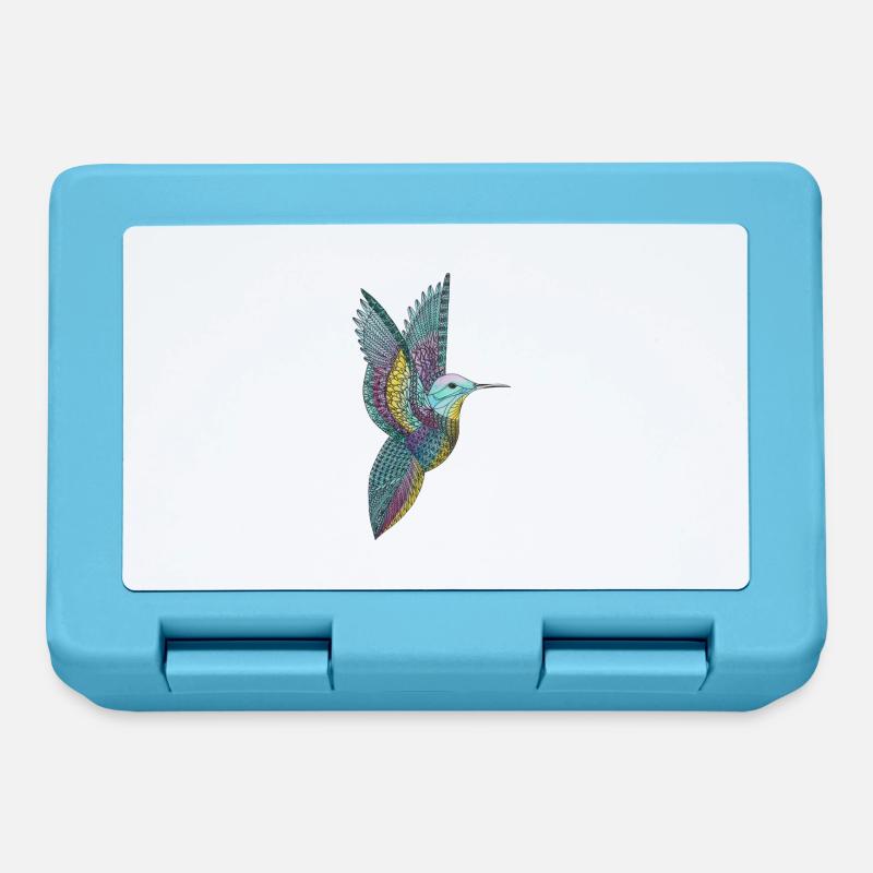 colibri - Boîte à goûter - bleu saphir