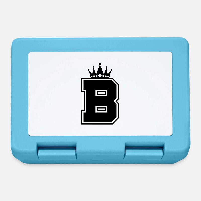 letter B crown - Lunchbox - sapphire blue