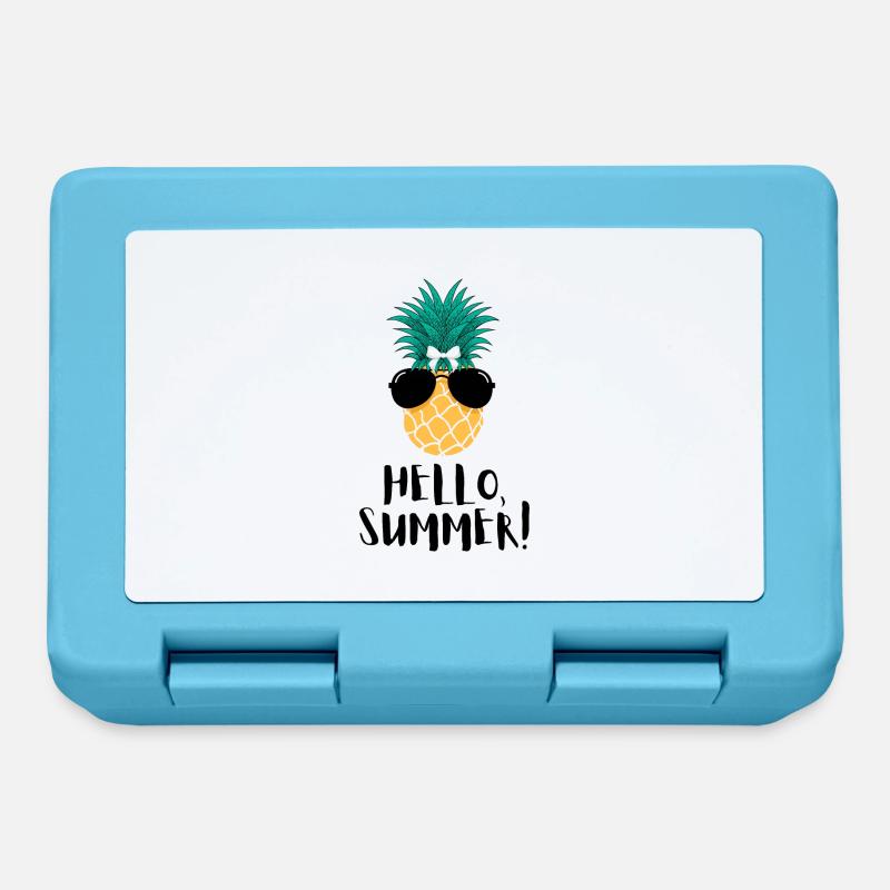 Hello summer pineapple - Lunchbox - sapphire blue