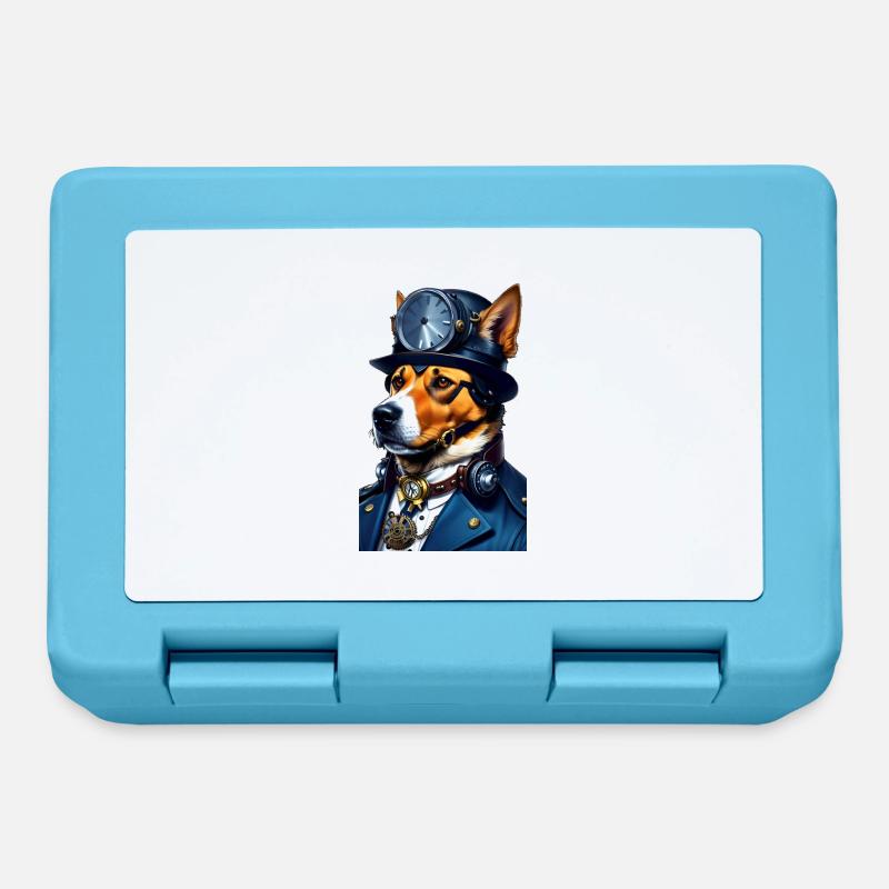 Steampunk Buddy Dog - Boîte à goûter - bleu saphir