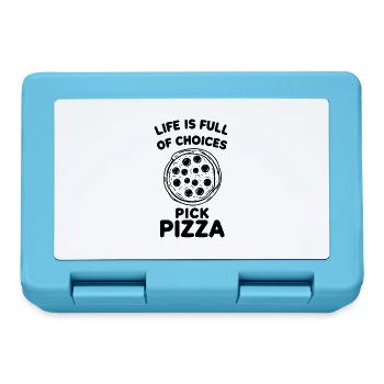 Life is Full of Choices Pick Pizza - Lunchbox - sapphire blue - Front