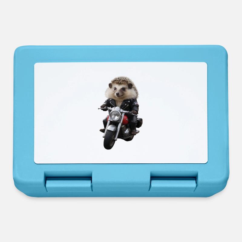 Biker hedgehog - Lunchbox - sapphire blue