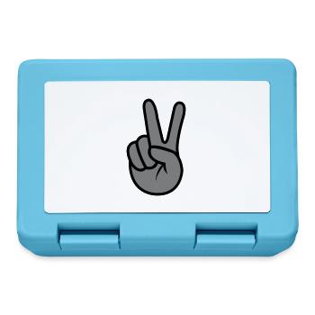 Peace Hand - Brotdose - Saphirblau - Vorne