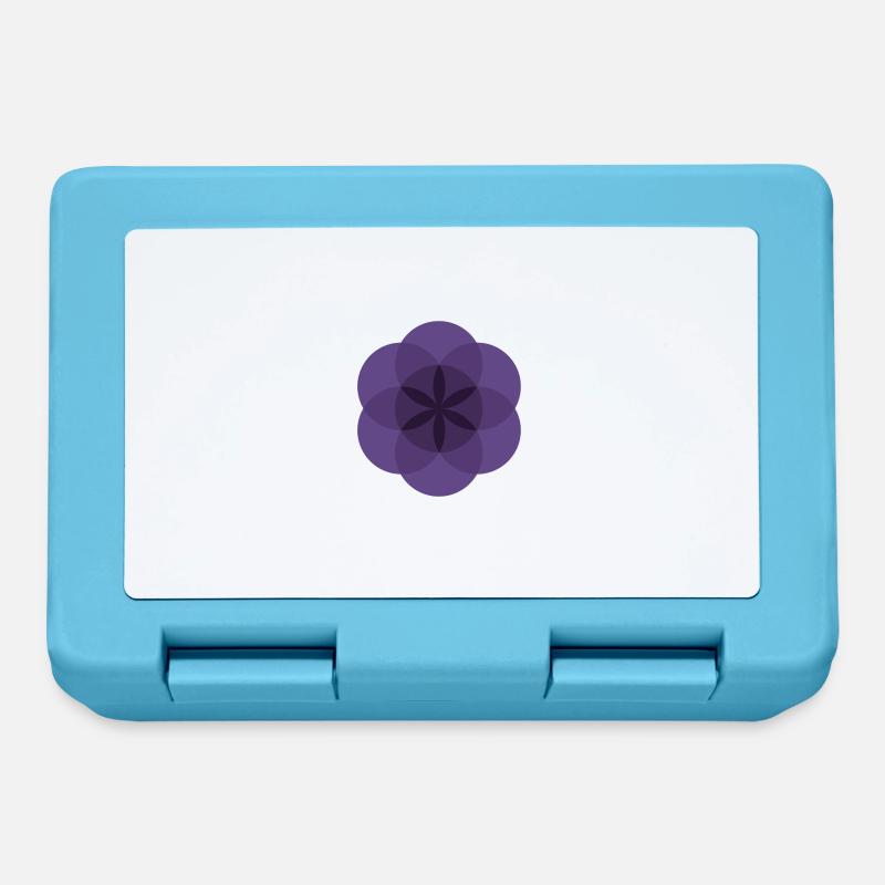 Fleur de vie violette - Boîte à goûter - bleu saphir