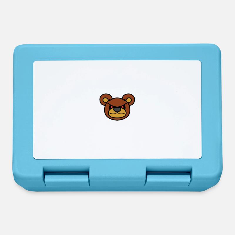 Wütender Teddybär - Brotdose - Saphirblau
