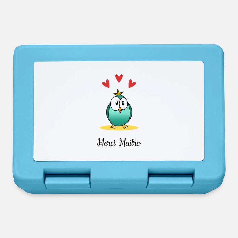 MAÎTRESSE. MAITRE. MERCI. MERCI MAÎTRESSE - Boîte à goûter - bleu saphir