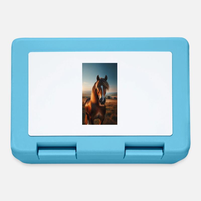 Cheval - Boîte à goûter - bleu saphir