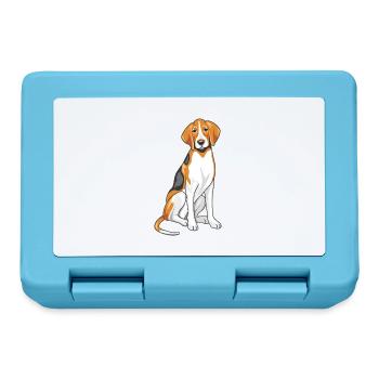 Sitting foxhound - Lunchbox - sapphire blue - Front