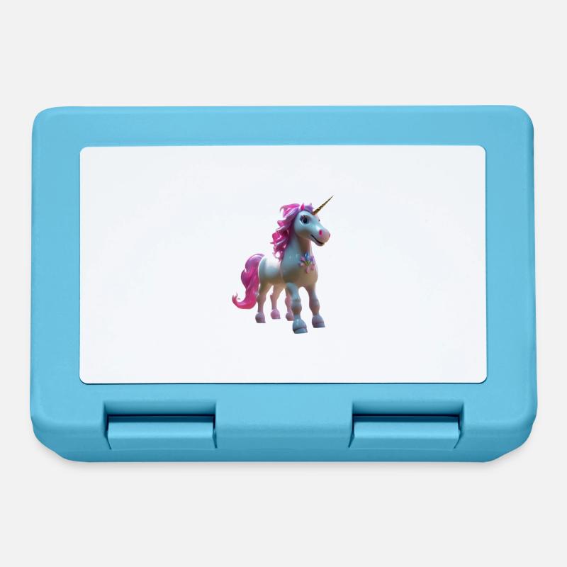 Fleur de licorne pastel - Boîte à goûter - bleu saphir