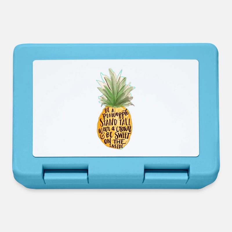 Ananas - Brotdose - Saphirblau