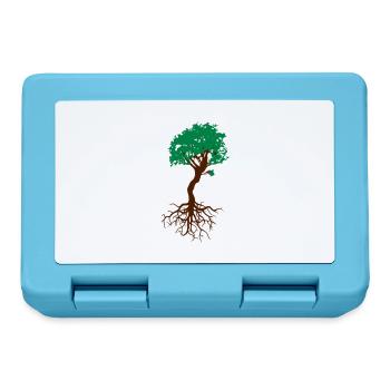 Bonsai Baum mit Wurzeln Lebensbaum - Brotdose - Saphirblau - Vorne