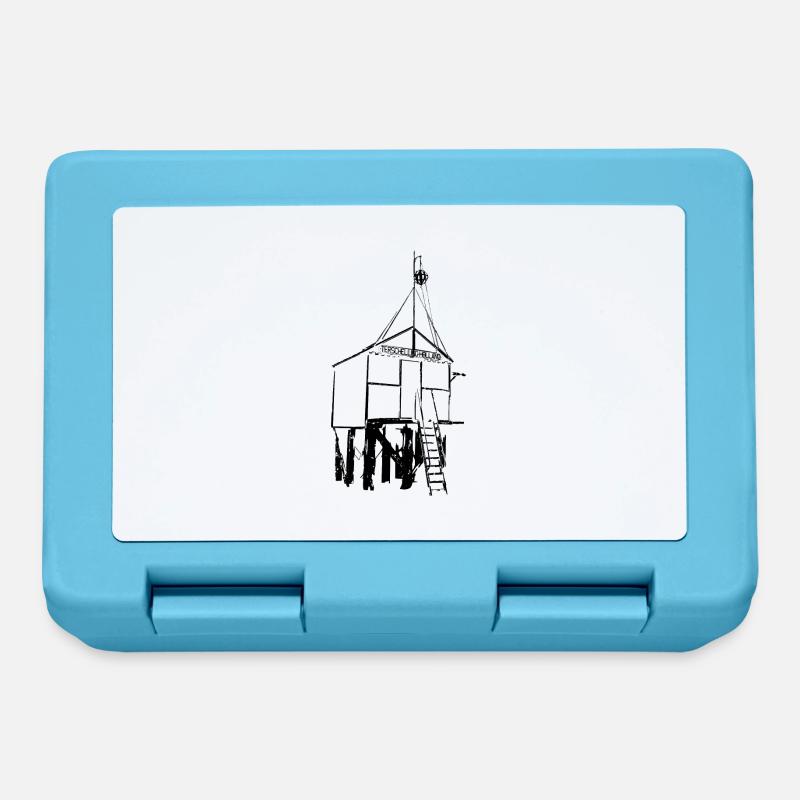 Maison de noyade sur la plage de Terschelling - Boîte à goûter - bleu saphir