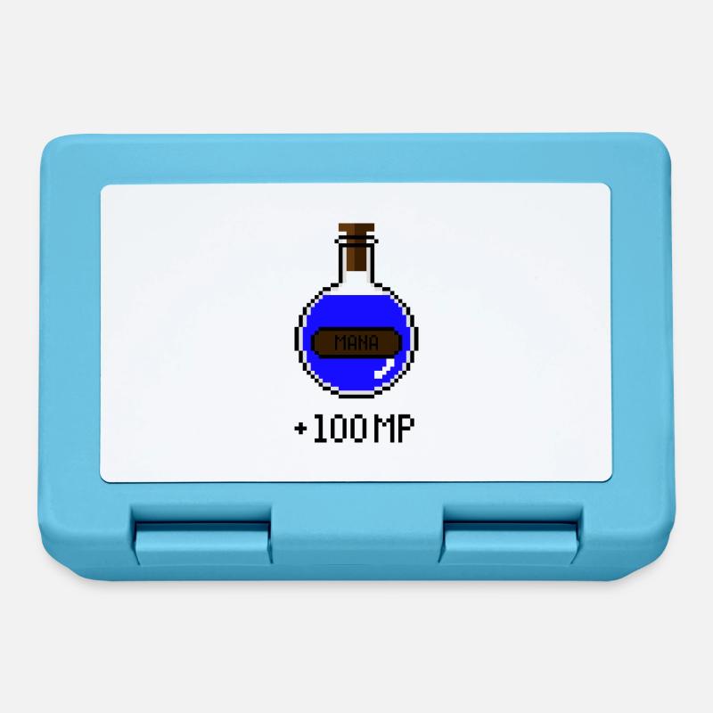 8-Bit Retro Pixel Art Mana Potion - Brotdose - Saphirblau