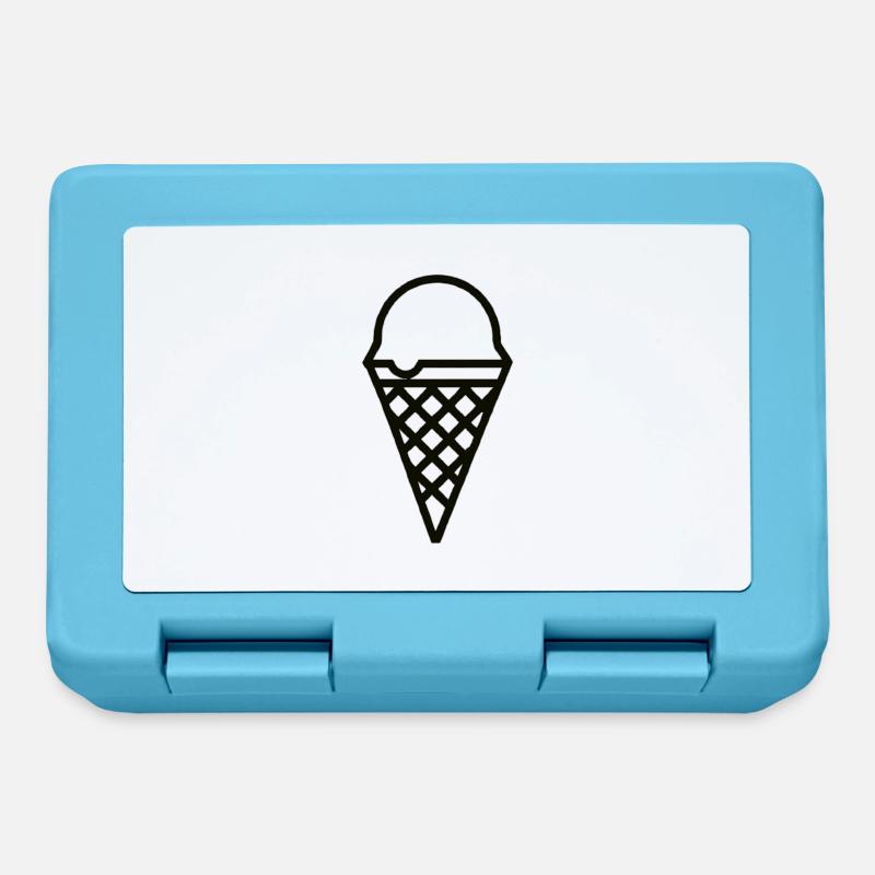 Eis Geschenkidee Eistüte Eiswaffel - Brotdose - Saphirblau