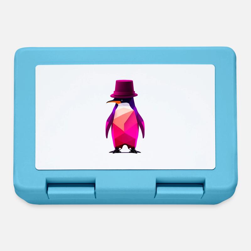 penguin with a hat Ur-Tshirt - Brotdose - Saphirblau