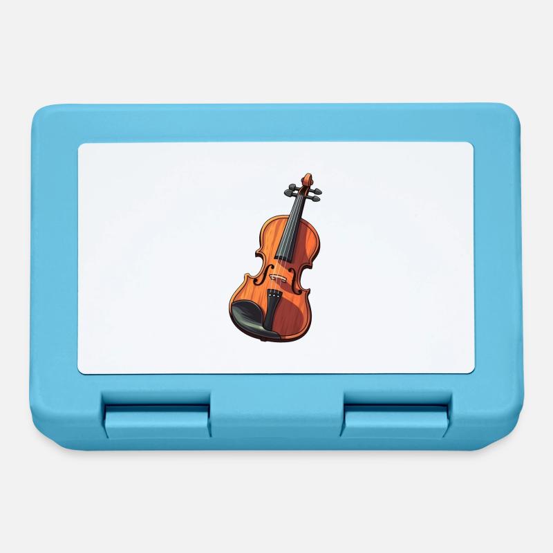 Violin in comic style - Lunchbox - sapphire blue