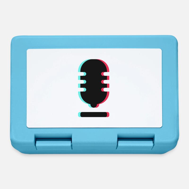 Microphone Logo - Lunchbox - sapphire blue