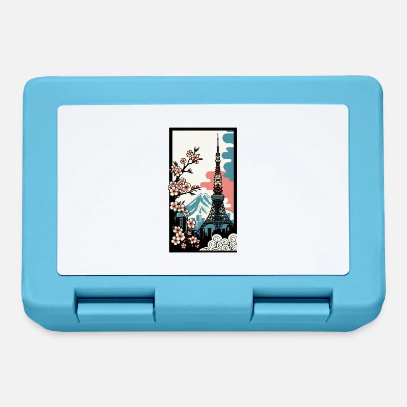 Affiche de Tokyo - Boîte à goûter - bleu saphir