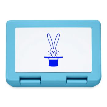 Lapin Chapeau Haut de forme Sorcier Lapin Sorcier Mignon - Boîte à goûter - bleu saphir - Devant