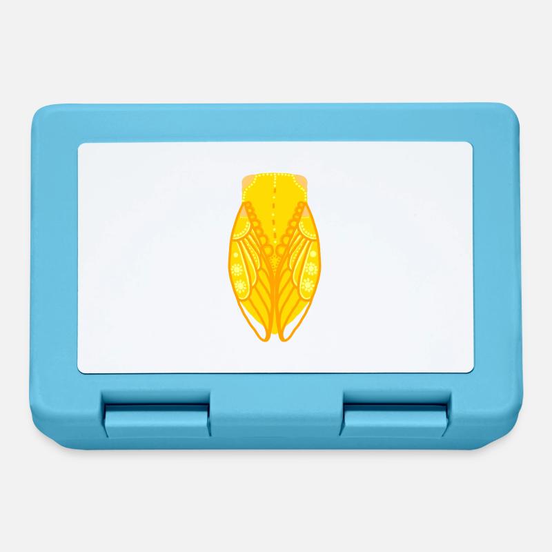 Cigale jaune - Boîte à goûter - bleu saphir