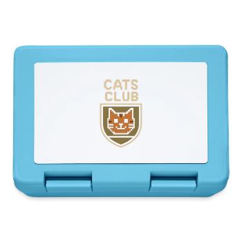 Pixel Art Cat Club Emblem - Lunchbox - sapphire blue - Front