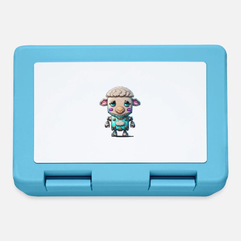 Robot Mouton - Boîte à goûter - bleu saphir