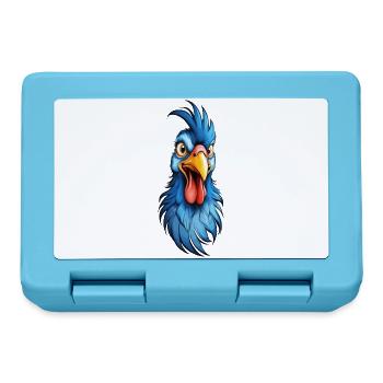 Un coq à plumes bleues - Boîte à goûter - bleu saphir - Devant