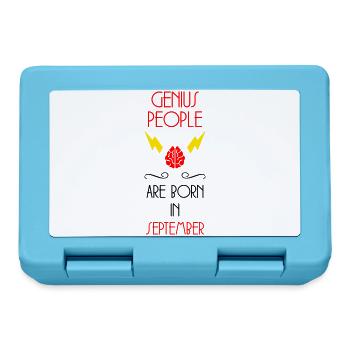 Les Génies sont nés en Septembre Humour - Boîte à goûter - bleu saphir - Devant