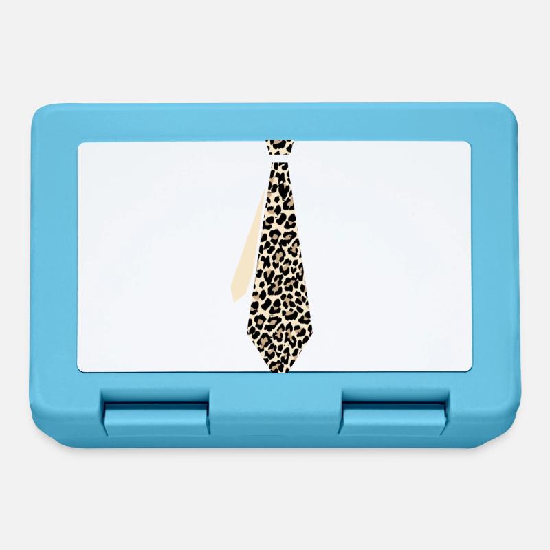 Krawatte Leopard - Brotdose - Saphirblau