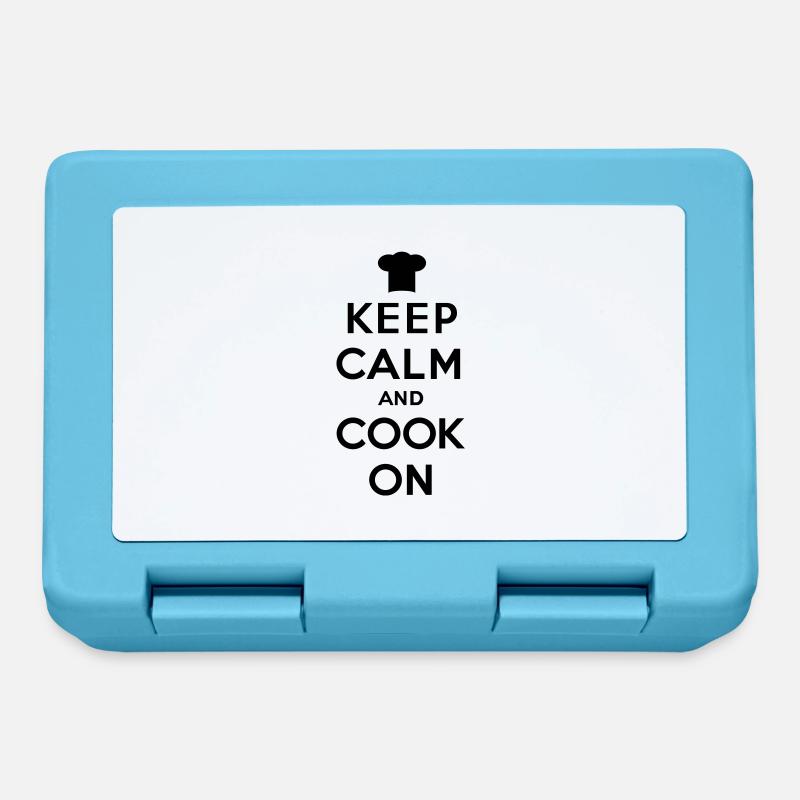 Keep calm and cook on - Lunchbox - sapphire blue