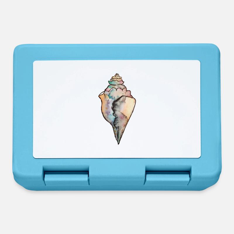 coquillage - Boîte à goûter - bleu saphir