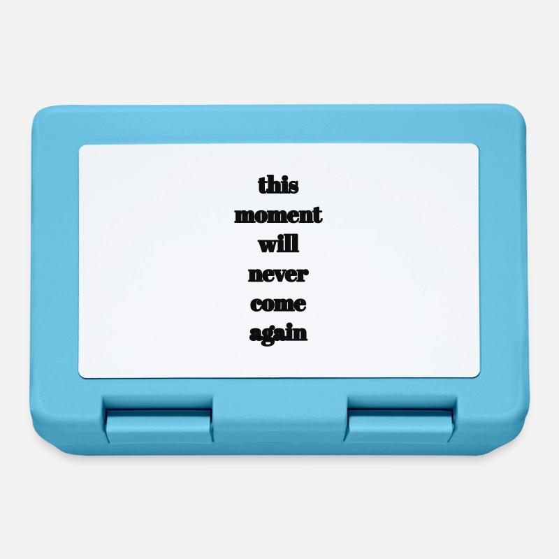 this moment will never come again - Lunchbox - sapphire blue