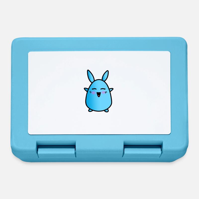 Chibi Anime Bunny Chiimo - Happy Chibuu - Lunchbox - sapphire blue