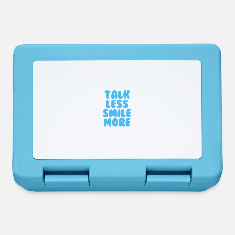 Talk less smile more light blue - Lunchbox - sapphire blue