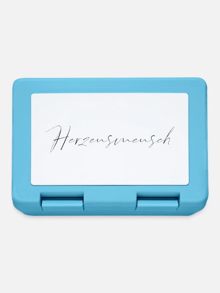 Herzensmensch - Brotdose - Saphirblau