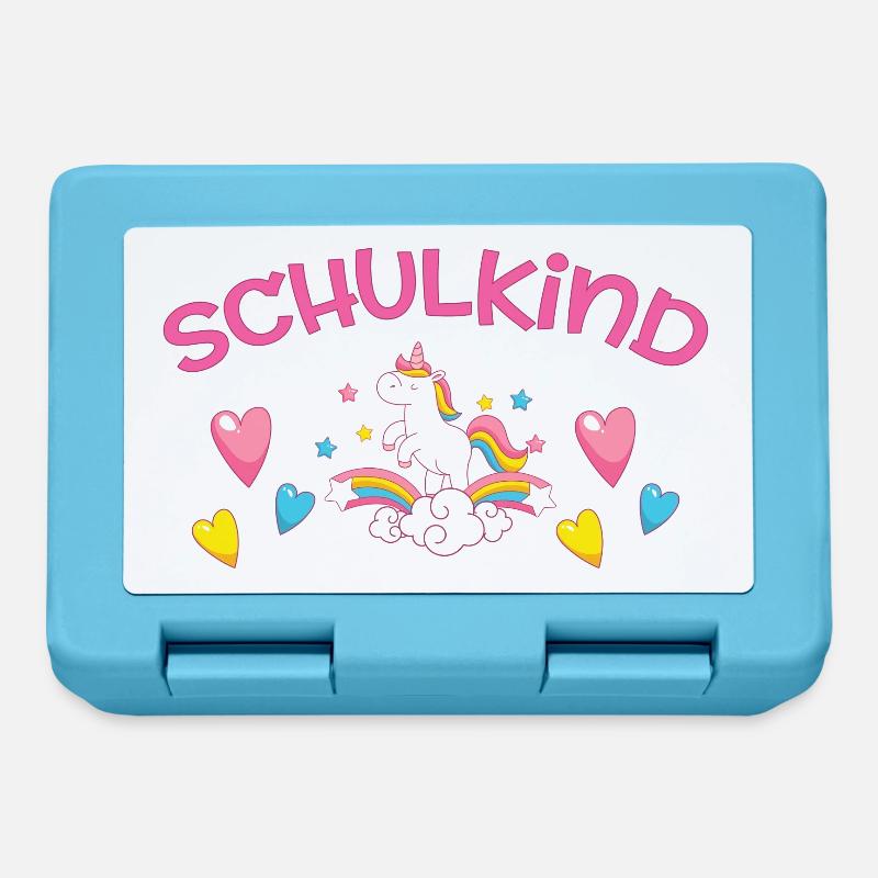 Schulkind - Einhorn - Brotdose - Saphirblau