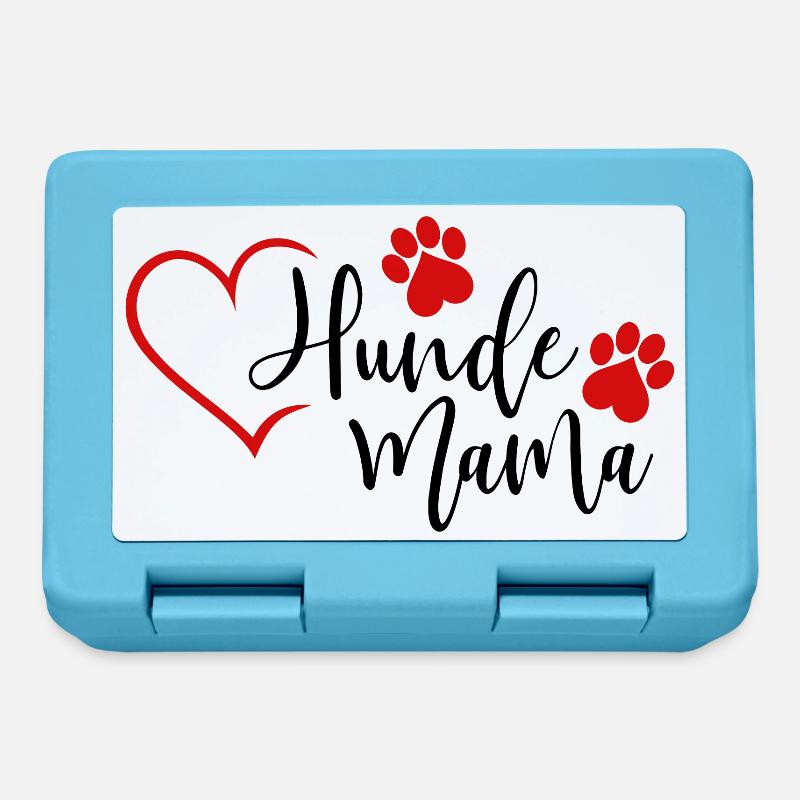 Hunde Mama  - Brotdose - Saphirblau