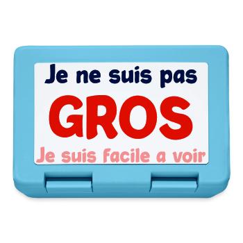 Je ne suis pas gros humour - Boîte à goûter - bleu saphir - Devant