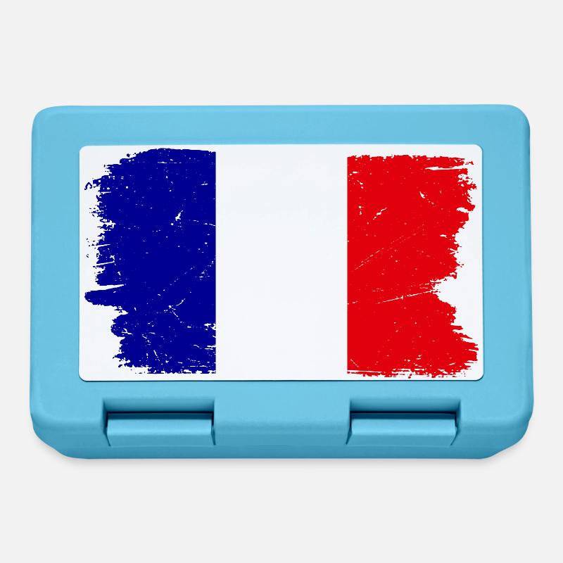 Bleu Blanc Rouge Pinceau Drapeau - Boîte à goûter - bleu saphir
