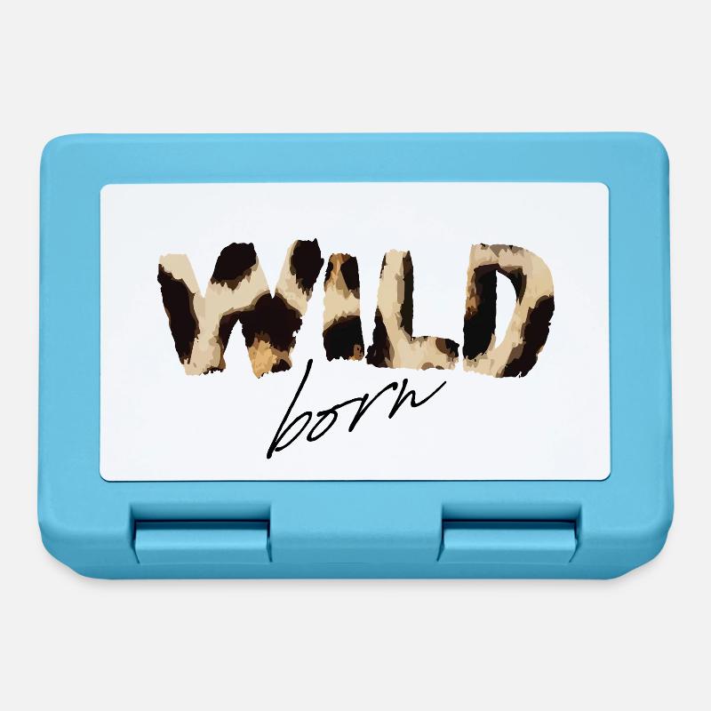 Wild Born Imprimé léopard - Boîte à goûter - bleu saphir
