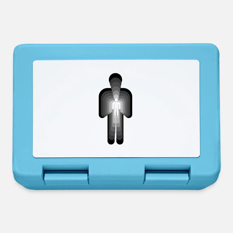 3D - HUMAN inverted - Lunchbox - sapphire blue
