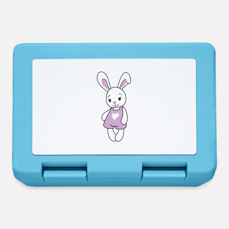 Lapin mignon de dessin animé - Boîte à goûter - bleu saphir
