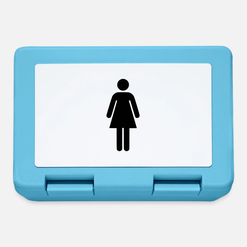 Femme - WC - Boîte à goûter - bleu saphir