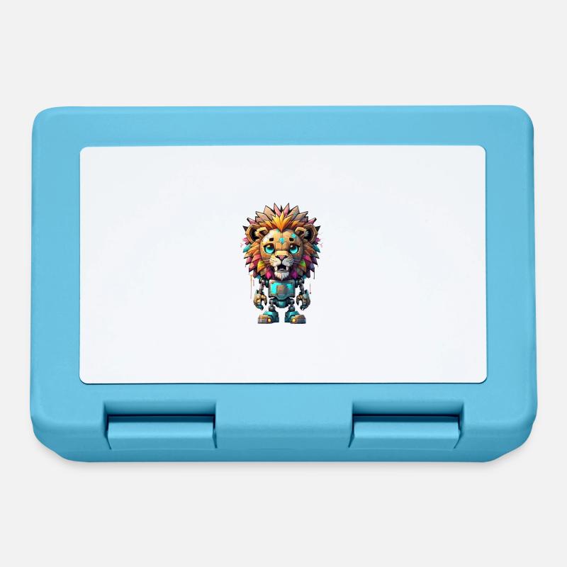 Robot Lion - Boîte à goûter - bleu saphir