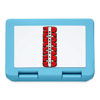 Redeemed Epheser 1,7 Christliches Jesus Design - Brotdose - Saphirblau - Vorne