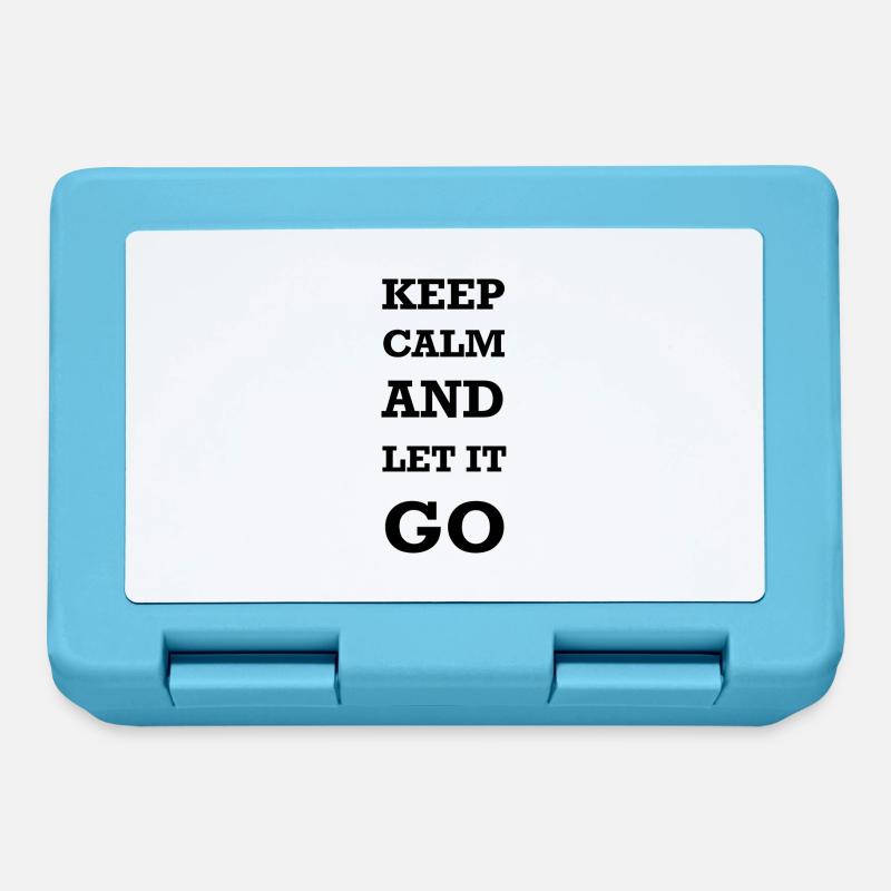 Keep calm and let it go - Lunchbox - sapphire blue